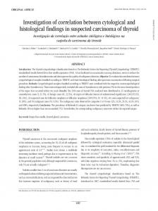 Investigation of correlation between cytological and ... - SciELO