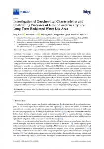 Investigation of Geochemical Characteristics and Controlling ...