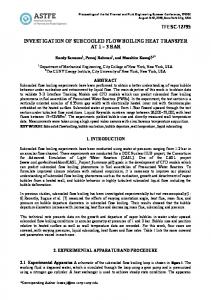 investigation of subcooled flow boiling heat transfer at ...