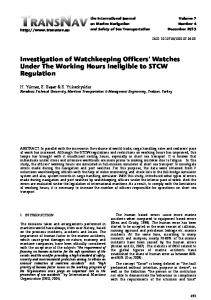 Investigation of Watchkeeping Officers' Watches ... - TransNav Journal