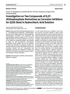 Investigation on Two Compounds of O,O