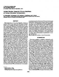 Invited Review: Essential Oils as Modifiers of Rumen ... - CiteSeerX