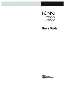 ION 7500 / ION 7600 Series User's Guide