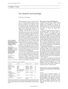 Ion channels and neurology - Europe PMC