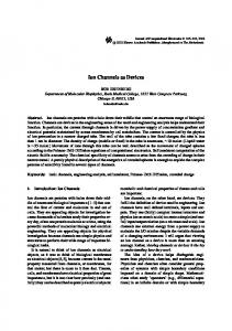 Ion Channels as Devices