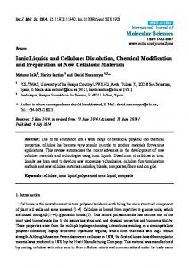 Ionic Liquids and Cellulose - MDPI