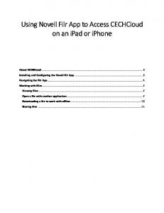 iOS Filr Guide (iPad, iPhone, iPod Touch)