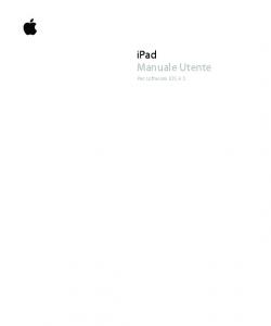 iPad Manuale Utente - Support - Apple