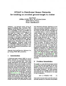 IPDAF in Distributed Sensor Networks for tracking an occulted ground