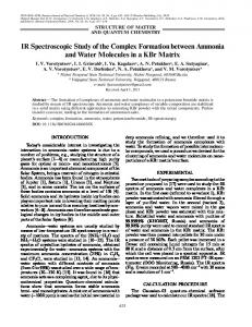 IR Spectroscopic Study of the Complex Formation ... - Springer Link