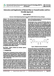 IRJET-Extraction and Application of Natural Dye on Tanned Leather and Eco-Friendly Approach