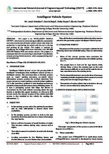 IRJET-     Intelligent Vehicle System