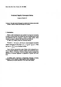 Irrational Rapidly Convergent Series. - Numdam