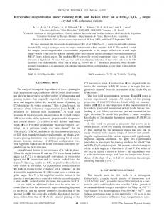 Irreversible magnetization in thin YBCO films rotated in external