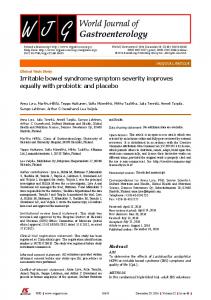 Irritable bowel syndrome symptom severity