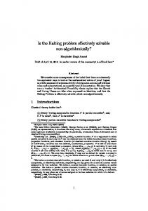 Is the Halting problem effectively solvable non