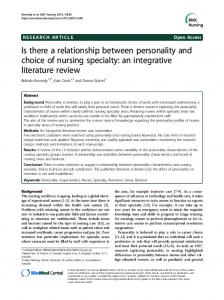 Is there a relationship between personality and ... - Semantic Scholar