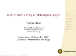 Is there such a thing as philosophical logic?