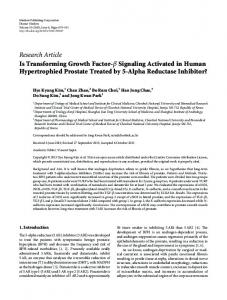 Is Transforming Growth Factor-Signaling Activated in Human ...