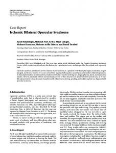 Ischemic Bilateral Opercular Syndrome