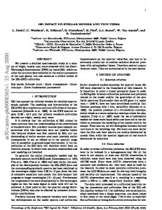 ISO IMPACT ON STELLAR MODELS AND VICE VERSA