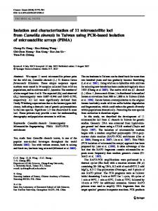 Isolation and characterization of 11 microsatellite loci from Camellia ...