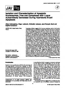 Isolation and Characterization of Apoptotic ... - Science Direct