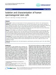 Isolation and characterization of human ... - BioMedSearch