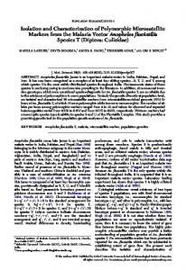 Isolation and Characterization of Polymorphic Microsatellite Markers ...