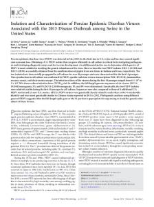 Isolation and Characterization of Porcine Epidemic Diarrhea Viruses ...