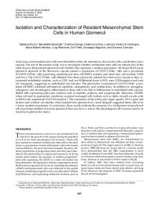 Isolation and Characterization of Resident