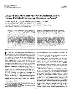 Isolation and physicochemical characterization of human follicle ...