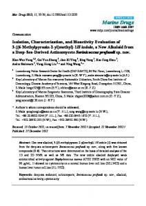 Isolation, Characterization, and Bioactivity Evaluation ... - BioMedSearch