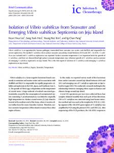 Isolation of Vibrio vulnificus from Seawater and