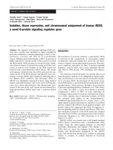 Isolation, tissue expression, and chromosomal ... - Springer Link