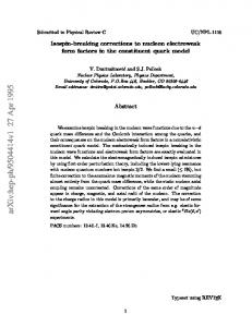 Isospin breaking corrections to nucleon form factors in the constituent ...