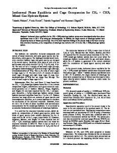 Isothermal Phase Equilibria and Cage