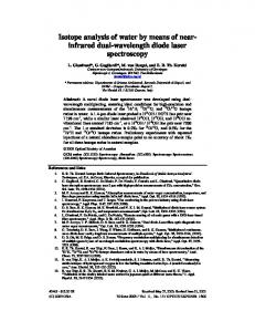 Isotope analysis of water by means of nearinfrared ... - Semantic Scholar