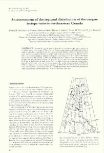 isotope ratio in northeastern Canada
