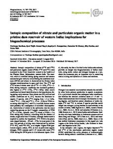 Isotopic composition of nitrate and particulate ... - Biogeosciences