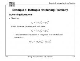 Isotropic Hardening Plasticity