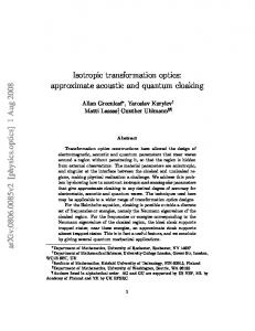 Isotropic transformation optics - arXiv