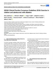 ISPAD Clinical Practice Consensus Guidelines 2018 Compendium