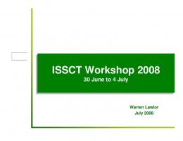 ISSCT Workshop 2008 ISSCT Workshop 2008 - sasta