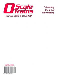 Issue #29 - O Scale Trains Magazine Online