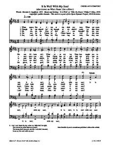 It Is Well With My Soul - The Open Hymnal Project