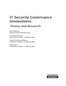 IT Security Governance Innovations