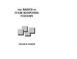 ITEM RESPONSE THEORY