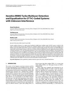 Iterative MIMO turbo multiuser detection and equalization for STTrC ...