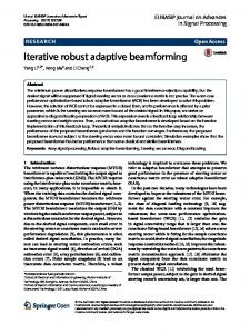 Iterative robust adaptive beamforming